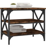 VidaXL Bijzettafel 55x38x45 cm bewerkt hout gerookt eikenkleurig