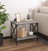 VidaXL Bijzettafel 55x38x45 cm bewerkt hout grijs sonoma eikenkleurig