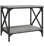 VidaXL Bijzettafel 55x38x45 cm bewerkt hout grijs sonoma eikenkleurig
