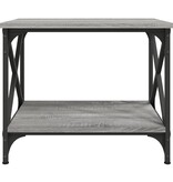 VidaXL Bijzettafel 55x38x45 cm bewerkt hout grijs sonoma eikenkleurig