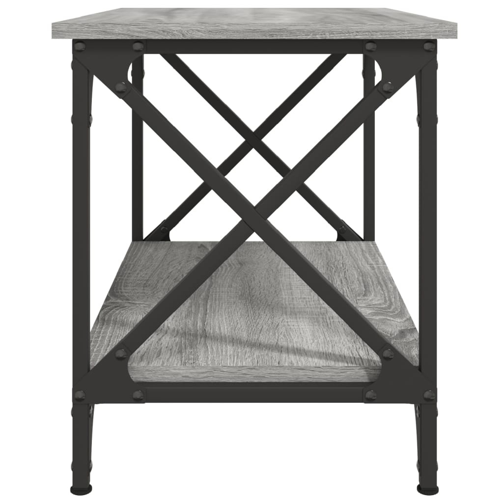 VidaXL Bijzettafel 55x38x45 cm bewerkt hout grijs sonoma eikenkleurig