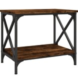 VidaXL Bijzettafel 55x38x45 cm bewerkt hout gerookt eikenkleurig