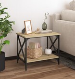 VidaXL Bijzettafel 55x38x45 cm bewerkt hout sonoma eikenkleurig