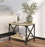 VidaXL Bijzettafel 55x38x45 cm bewerkt hout sonoma eikenkleurig