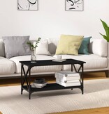 VidaXL Salontafel 80x45x45 cm bewerkt hout en ijzer zwart