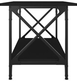VidaXL Salontafel 80x45x45 cm bewerkt hout en ijzer zwart