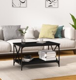 VidaXL Salontafel 80x50x45 cm bewerkt hout en ijzer zwart