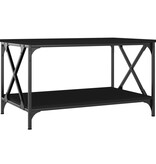 VidaXL Salontafel 80x50x45 cm bewerkt hout en ijzer zwart