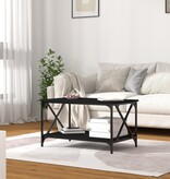 VidaXL Salontafel 80x50x45 cm bewerkt hout en ijzer zwart