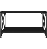 VidaXL Salontafel 80x50x45 cm bewerkt hout en ijzer zwart
