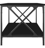 VidaXL Salontafel 80x50x45 cm bewerkt hout en ijzer zwart