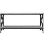 VidaXL Salontafel 100x45x45 cm bewerkt hout en ijzer grijs sonoma