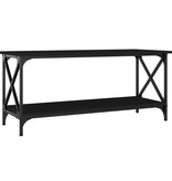 VidaXL Salontafel 100x45x45 cm bewerkt hout en ijzer zwart