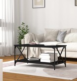 VidaXL Salontafel 100x50x45 cm bewerkt hout en ijzer zwart