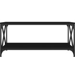 VidaXL Salontafel 100x50x45 cm bewerkt hout en ijzer zwart