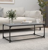 VidaXL Salontafel 102x50x40 cm bewerkt hout en ijzer grijs sonoma