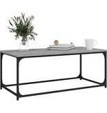 VidaXL Salontafel 102x50x40 cm bewerkt hout en ijzer grijs sonoma