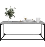VidaXL Salontafel 102x50x40 cm bewerkt hout en ijzer grijs sonoma