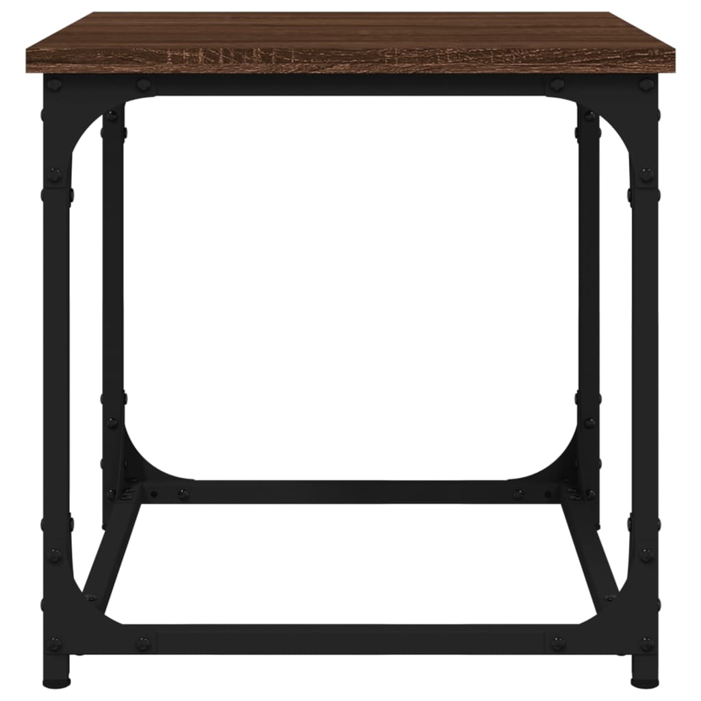VidaXL Bijzettafel 40x40x40 cm bewerkt hout bruin eikenkleur