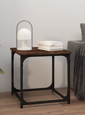 VidaXL Salontafel 40x40x40 cm bewerkt hout gerookt eikenkleurig