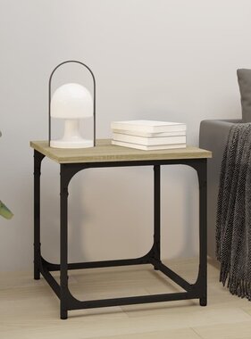 VidaXL Salontafel 40x40x40 cm bewerkt hout sonoma eikenkleurig