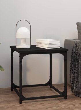 VidaXL Bijzettafel 40x40x40 cm bewerkt hout zwart