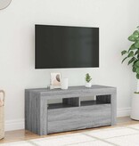 VidaXL Tv-meubel met LED-verlichting 90x35x40 cm grijs sonoma eiken