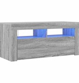 VidaXL Tv-meubel met LED-verlichting 90x35x40 cm grijs sonoma eiken