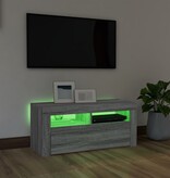 VidaXL Tv-meubel met LED-verlichting 90x35x40 cm grijs sonoma eiken
