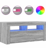 VidaXL Tv-meubel met LED-verlichting 90x35x40 cm grijs sonoma eiken