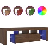 VidaXL Tv-meubel LED-verlichting 140x36,5x40 cm bruin eikenkleur