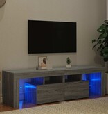 VidaXL Tv-meubel met LED-verlichting 140x36,5x40 cm grijs sonoma eiken
