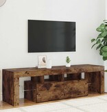 VidaXL Tv-meubel LED-verlichting 140x36,5x40 cm gerookt eikenkleurig