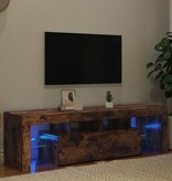 VidaXL Tv-meubel LED-verlichting 140x36,5x40 cm gerookt eikenkleurig