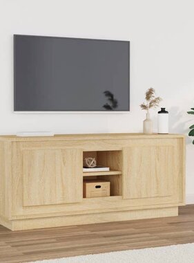 VidaXL Tv-meubel 102x35x45 cm bewerkt hout sonoma eikenkleurig