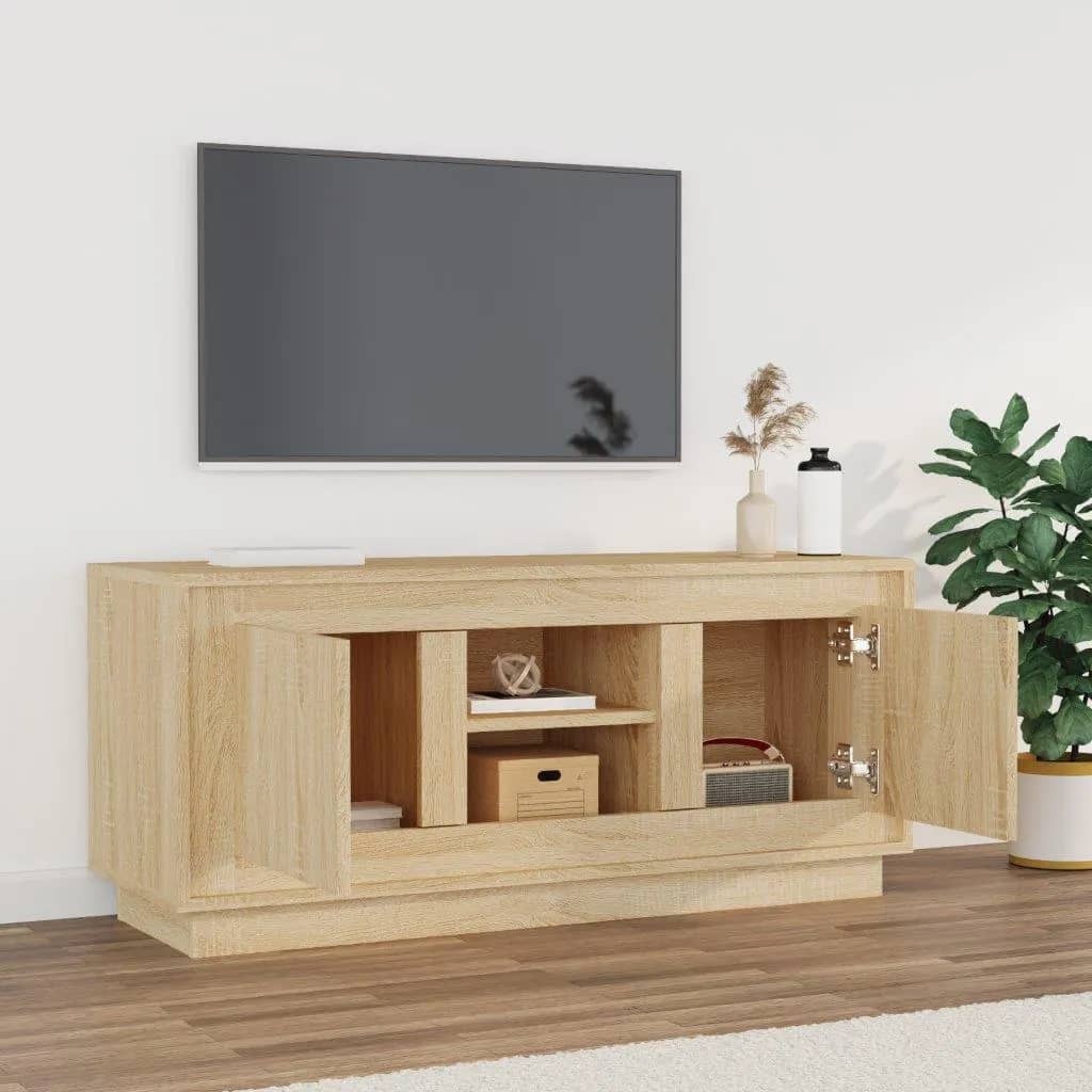 VidaXL Tv-meubel 102x35x45 cm bewerkt hout sonoma eikenkleurig