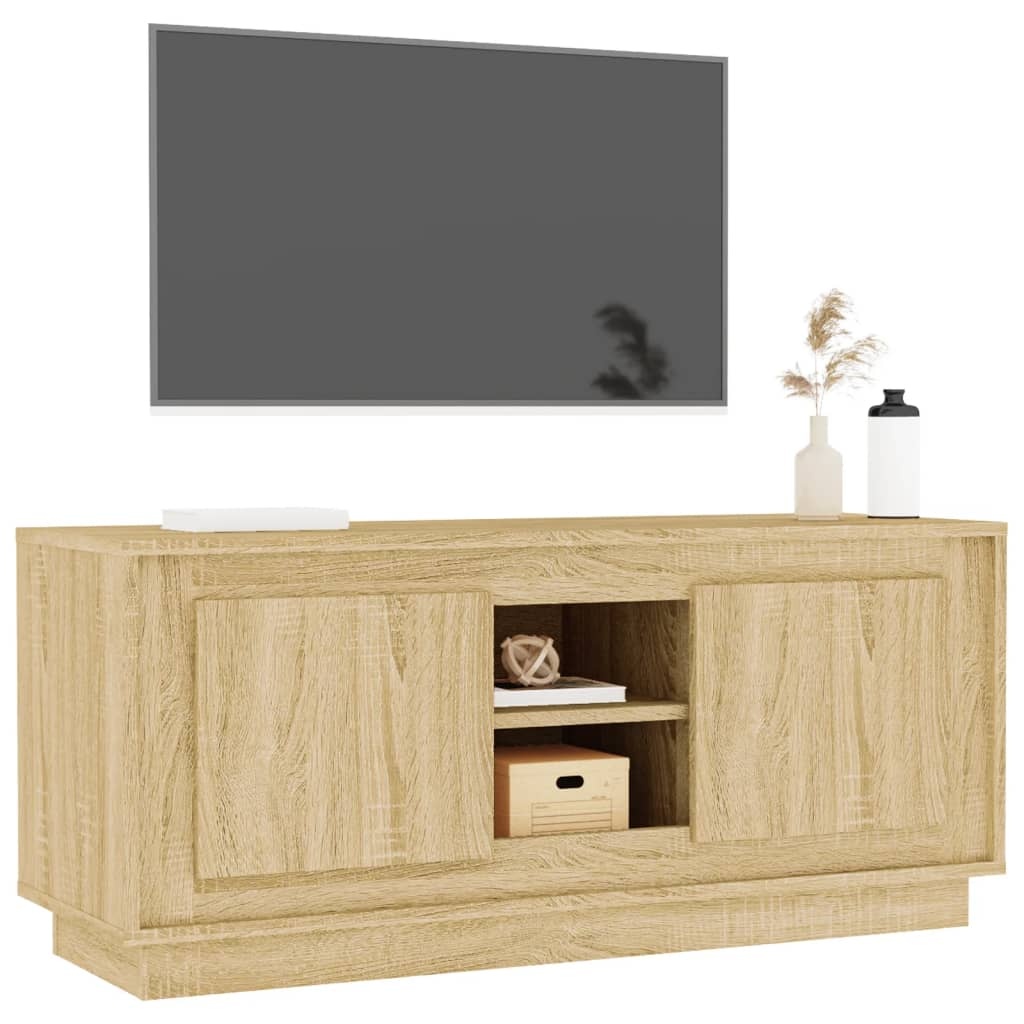 VidaXL Tv-meubel 102x35x45 cm bewerkt hout sonoma eikenkleurig