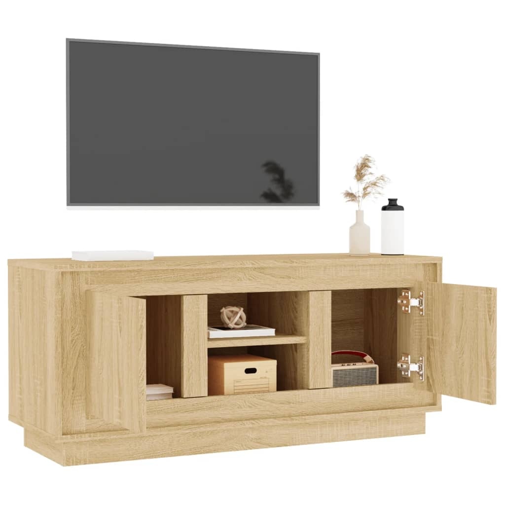 VidaXL Tv-meubel 102x35x45 cm bewerkt hout sonoma eikenkleurig