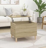 VidaXL Salontafel 60x44,5x45 cm bewerkt hout sonoma eikenkleurig