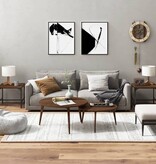 VidaXL Bijzettafels 2 st 40x40x35 cm bewerkt hout bruineiken