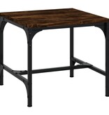 VidaXL Bijzettafels 2 st 40x40x35 cm bewerkt hout gerookt eiken