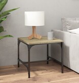 VidaXL Bijzettafels 2 st 40x40x35 cm bewerkt hout sonoma eikenkleurig