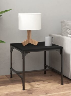 VidaXL Bijzettafel 40x40x35 cm bewerkt hout zwart