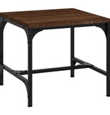 VidaXL Salontafel 50x50x35 cm bewerkt hout bruin eikenkleur