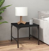 VidaXL Salontafel 50x50x35 cm bewerkt hout zwart