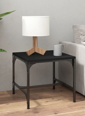 VidaXL Salontafel 50x50x35 cm bewerkt hout zwart