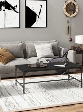 VidaXL Salontafel 100x50x35 cm bewerkt hout zwart