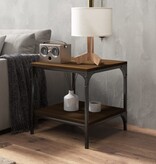 VidaXL Bijzettafels 2 st 40x40x40 cm bewerkt hout bruineiken