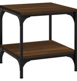 VidaXL Bijzettafels 2 st 40x40x40 cm bewerkt hout bruineiken