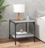 VidaXL Bijzettafels 2 st 40x40x40 cm bewerkt hout grijs sonoma eiken